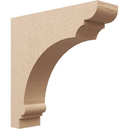 6in. W X 24in. D X 24in. H Series 1 Thin Hughes Rough Cedar Woodgrain TimberThane Corbel, Primed Tan